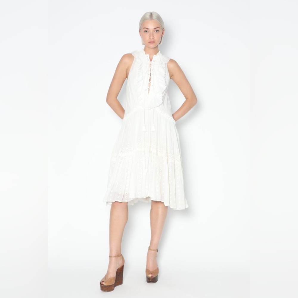 Chloe White Ruffle Dress